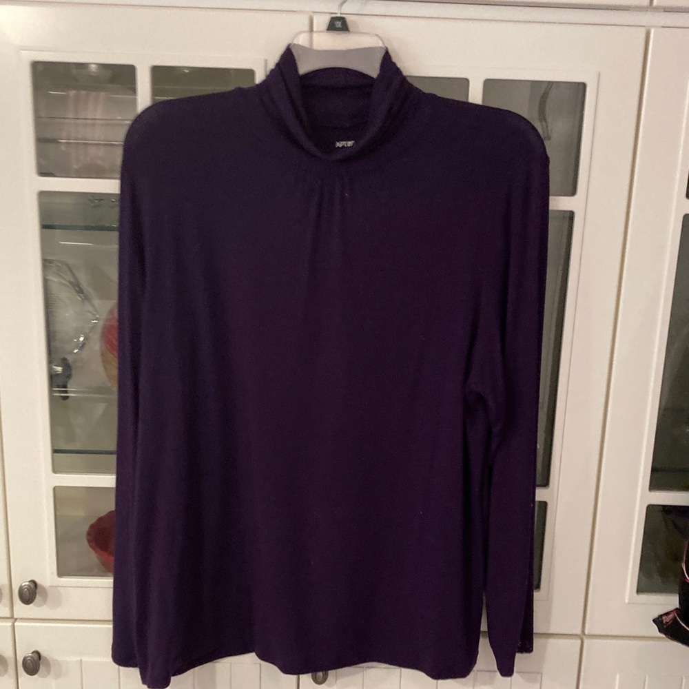 Essentials Deep Purple Mockneck Top